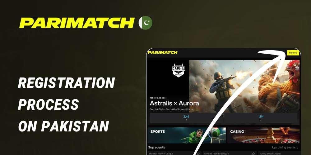 Registration Process on Parimatch Pakistan